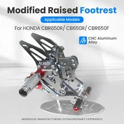 Motorcycle CNC Adjustable Rear Set Foot Rest Rearset For HONDA CB650F CBR650F CB650R CBR650R 2019-2025 Foot Rest