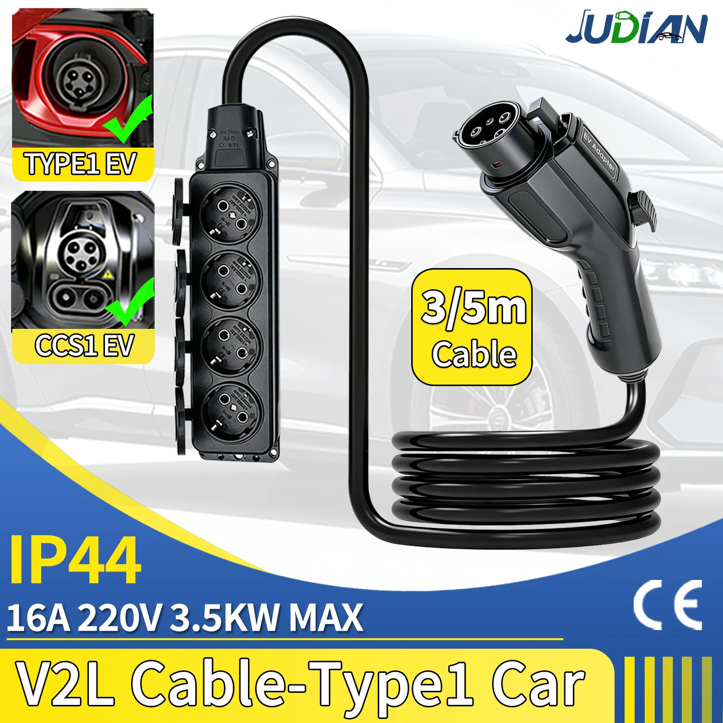 Outdoor Power Adapter - Câble de décharge V2L 16A, prise