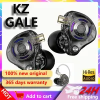 Auriculares HiFi con cable KZ Gale Gaming con 2 micrófonos en la oreja unidad dinámica superlinear Monitor de música auriculares ergonómicos auriculares personalizados