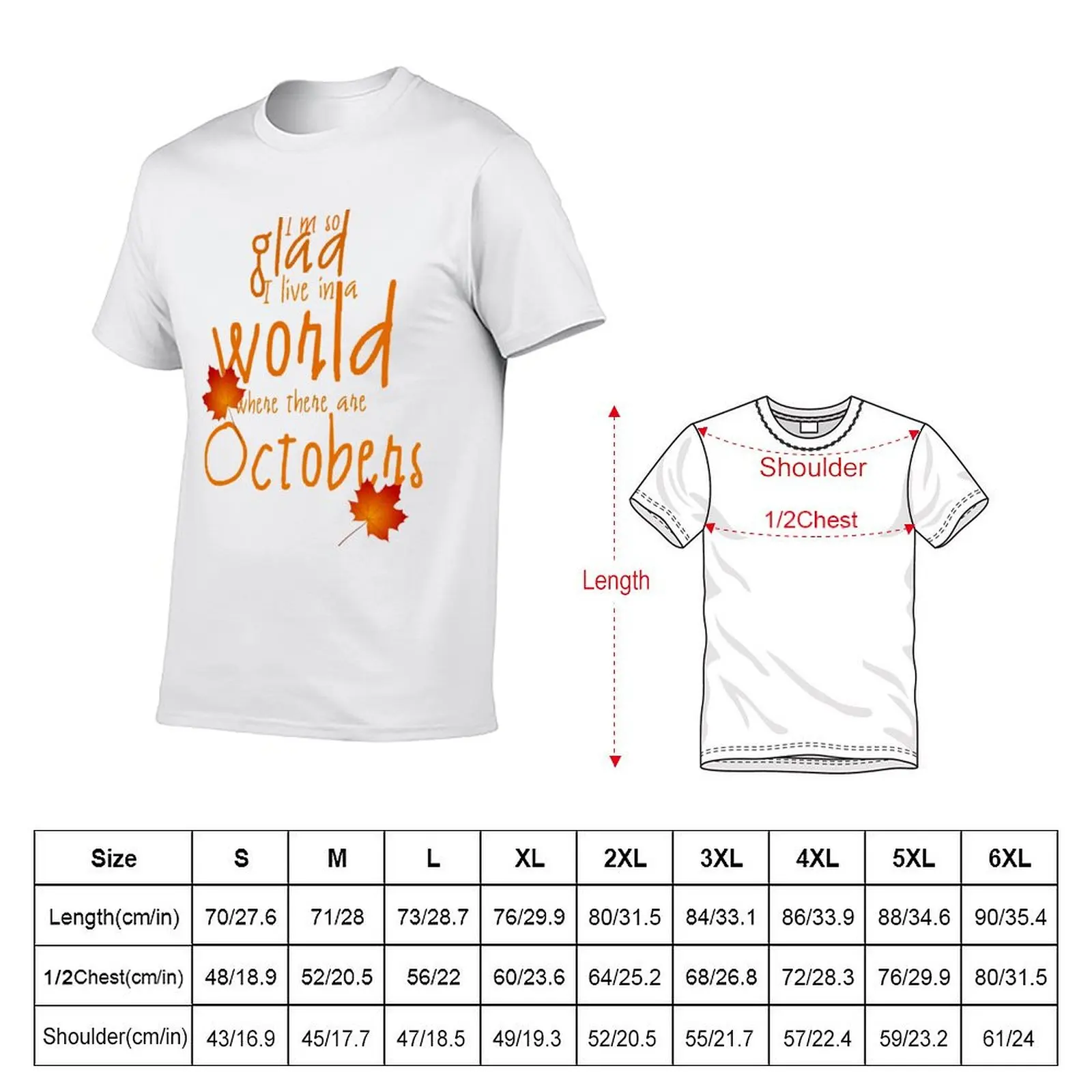Anne of Green Gables-Inspired Where There Are Octobers T-Shirt anime t shirts summer 2026 Men's clothing