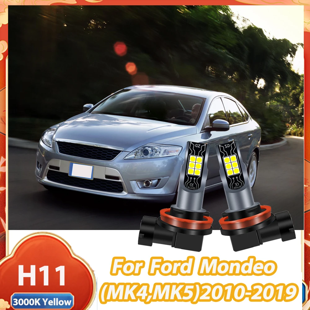 

2PCS H11 H8 LED Bulbs 3000K Yellow Super Bright Fog Light High Power 20000LM For Ford Mondeo(MK4,MK5)2010-2019