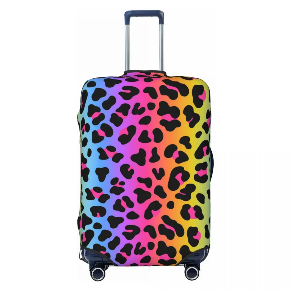 Rainbow Leopard Suitcase Cover Animal Print Business Protection Holiday Elastic Luggage Accesories