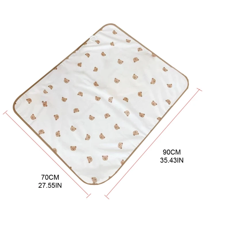 ReusableBaby Changing Pad Cover Waterproof TPU Changing Mat Breathable Leak Proof Diaper Mattress Infants Floor for Play D5QA