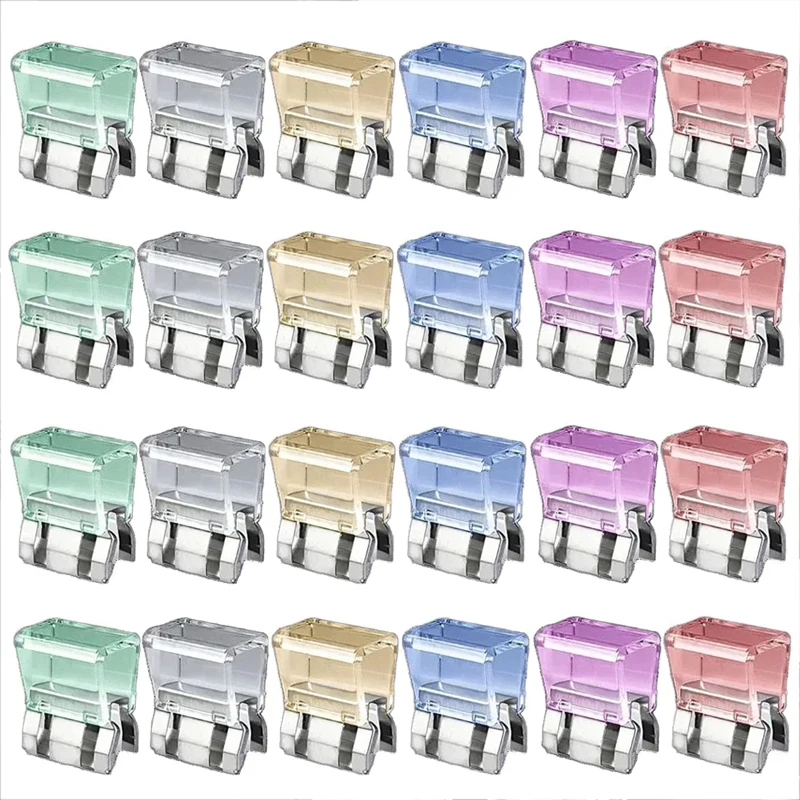 12/24/48Pcs Push Clips – Clear Plastic Sliding Paper Clamps for Document Binding Ticket Holding Office and School Stationery TMZ