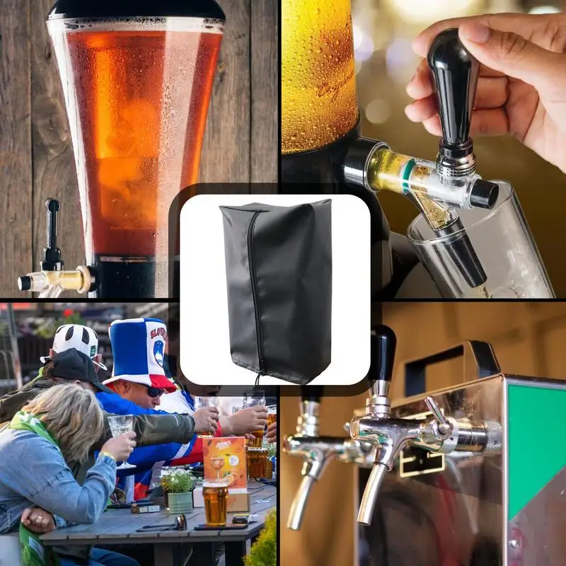 Beer Tower Protection Cover Single Tap Double Tap Draft Beer Tower Cover Waterproof Zipper And Drawstring Design Beer Tower