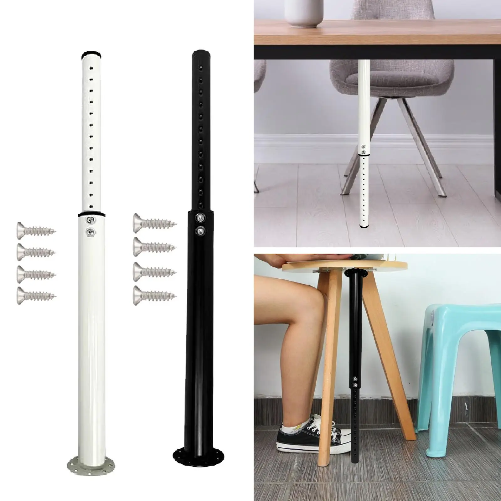 Easy to Use Table Leg Folding Desk Leg Part Durable Steel for Workspace Apartment Adjustable Height