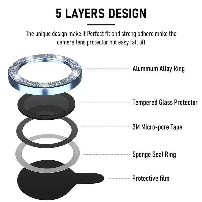Protector de lente de cámara de vidrio de anillo de Metal para IPhone 13, 12, 11 Pro Max, 14 Plus, 12 Mini, IPone 13Pro, 14Pro, IPhone14, accesorios de cubierta