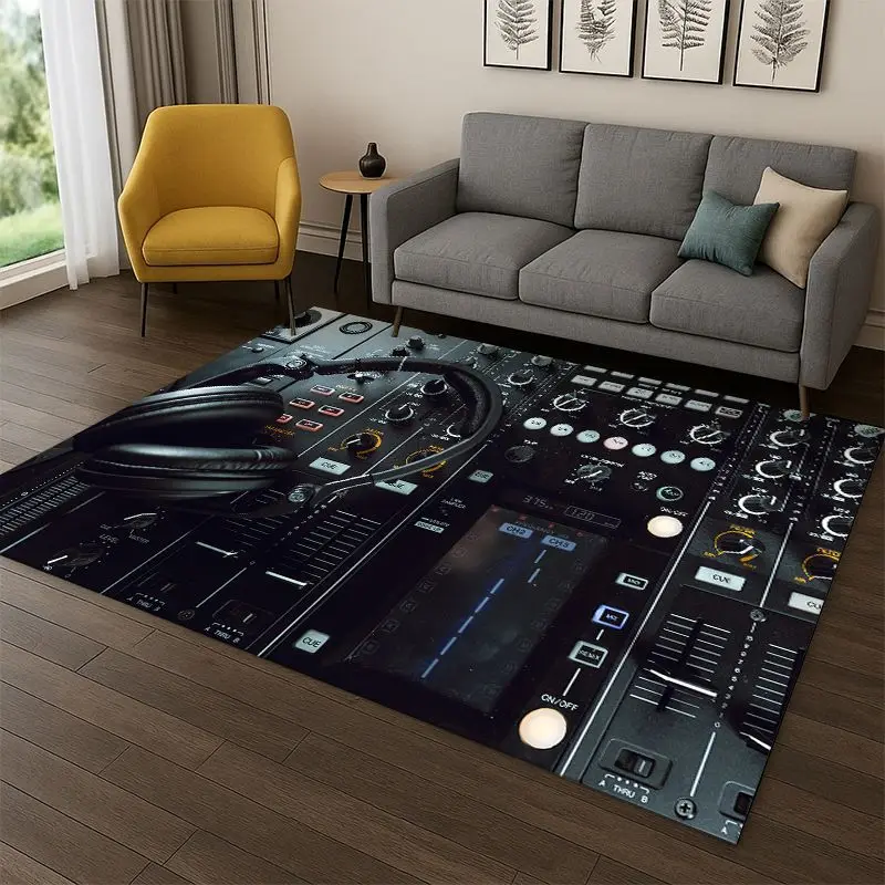 Retro Vinyl Record Music DJ Tape Carpet Rug for Bedroom Living Room Sofa Playroom Doormat Home Decor,Kid Game Area Rug Non-slip
