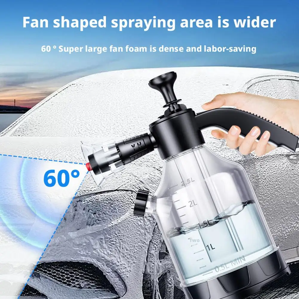 2.5L Manual Car Wash Foam Sprayer Pressure Air Pump Spray Bottle Water Wax High Pressure Foam Cannon For Home Cleaning Tools