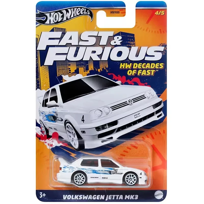 Hot Wheels Fast & Furious Volkswagen Jetta MK3 White Original Fast 1/64 Diecast Alloy Collection Model Car Toy