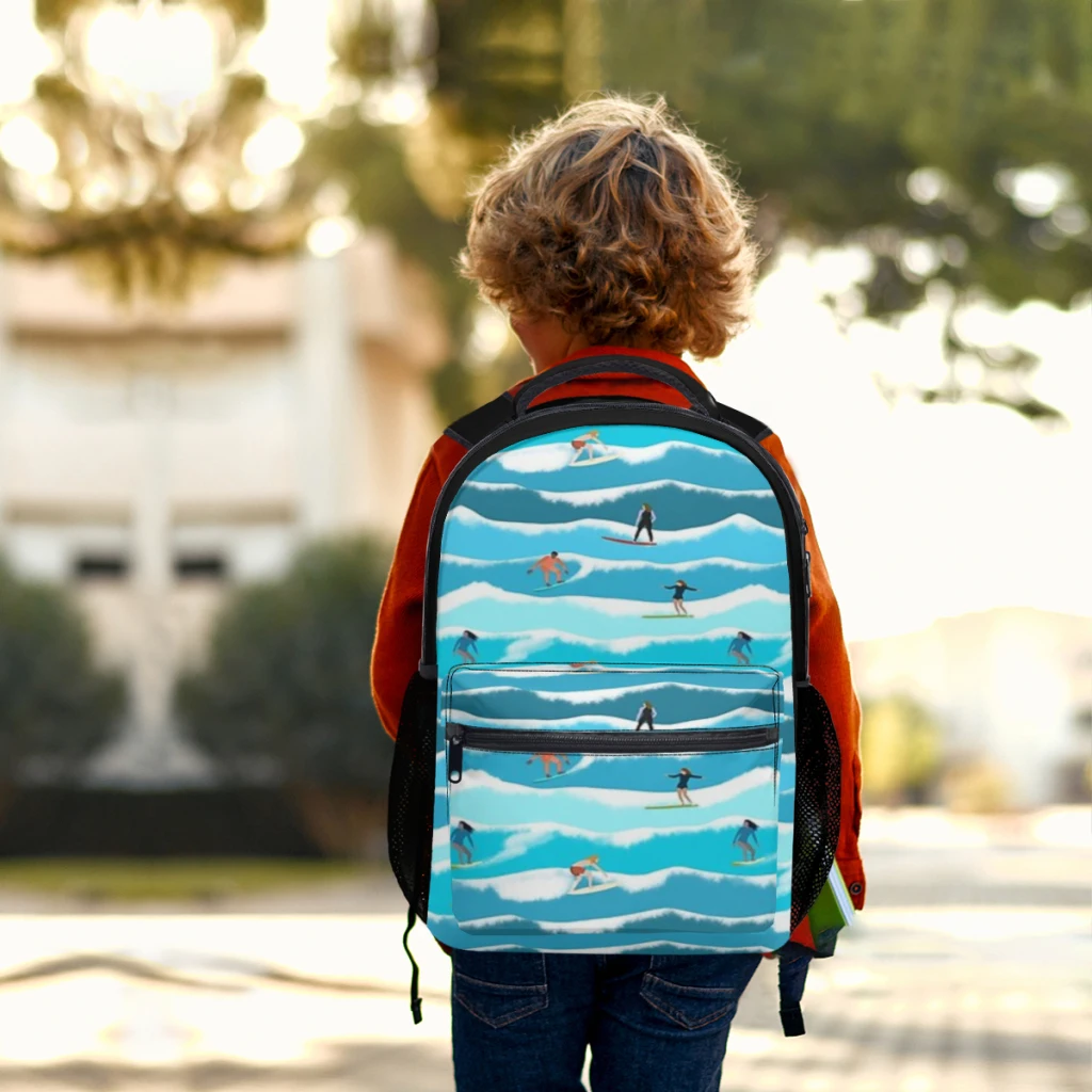 Surfers du Sud-Ouest-Sac à Dos Étanche de Grande Capacité, Cartable d'École pour Ordinateur Portable, 17 Pouces, Nouvelle Collection ﻿