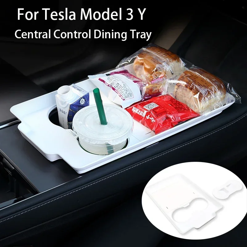 For Tesla Model 3/Y Central Control Tray High Quality Car Dinner Plate Small Table Holder Plate Car Portable Car Accessories