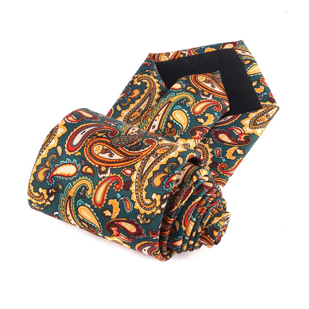 Corbatas estampadas para hombres y mujeres, corbata con patrón de Cachemira para trajes de padrino de boda, corbata de novio para regalos, nueva moda