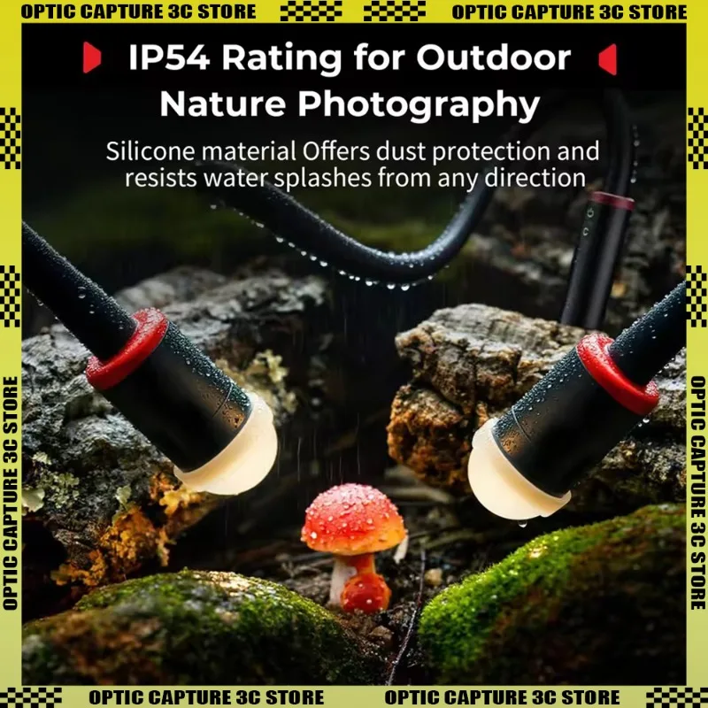 

SmallRig RM 03 Macro Photography LED Light 5 Colors with Diffuser 4-Leaf Barndoor and Spotlight Flexible Lighting Windproof 5480