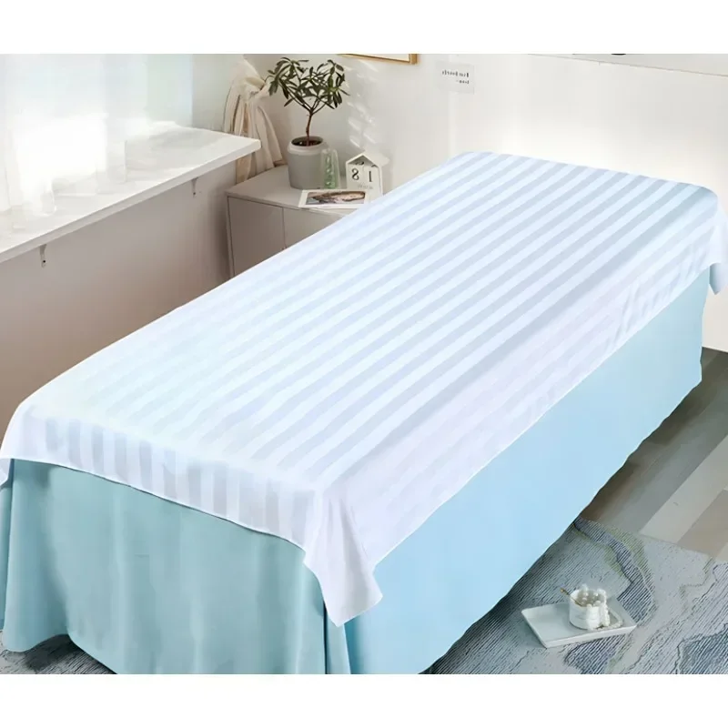 1pcs Beauty Salon Massage Bed Sheet Satin Cotton Anti-Wrinkle Easy Wash Quick Treatment Bed Cover for Salon Use Durable Washable