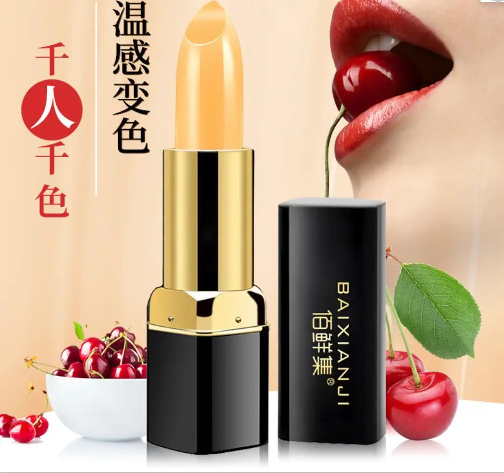 درجة حرارة الشفاه تغيير لون طبيعي طويل الأمد أحمر شفاه مقاوم للماء مستحضرات التجميل امرأة ماكياج بالجملة T2303