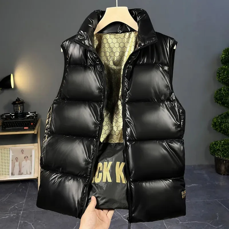 

Winter Femme Parkas Vest Top Korean Women Short Sleeveless Cotton Padded Outwear 2025 Ladies Fashion Waistcoat Down Cotton Coat