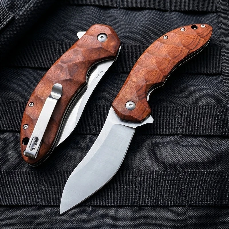 FOX-302 Folding Knife Outdoor Multi functional Camping Portable EDC Survival Knife Pocket Sharp Fruit Knife