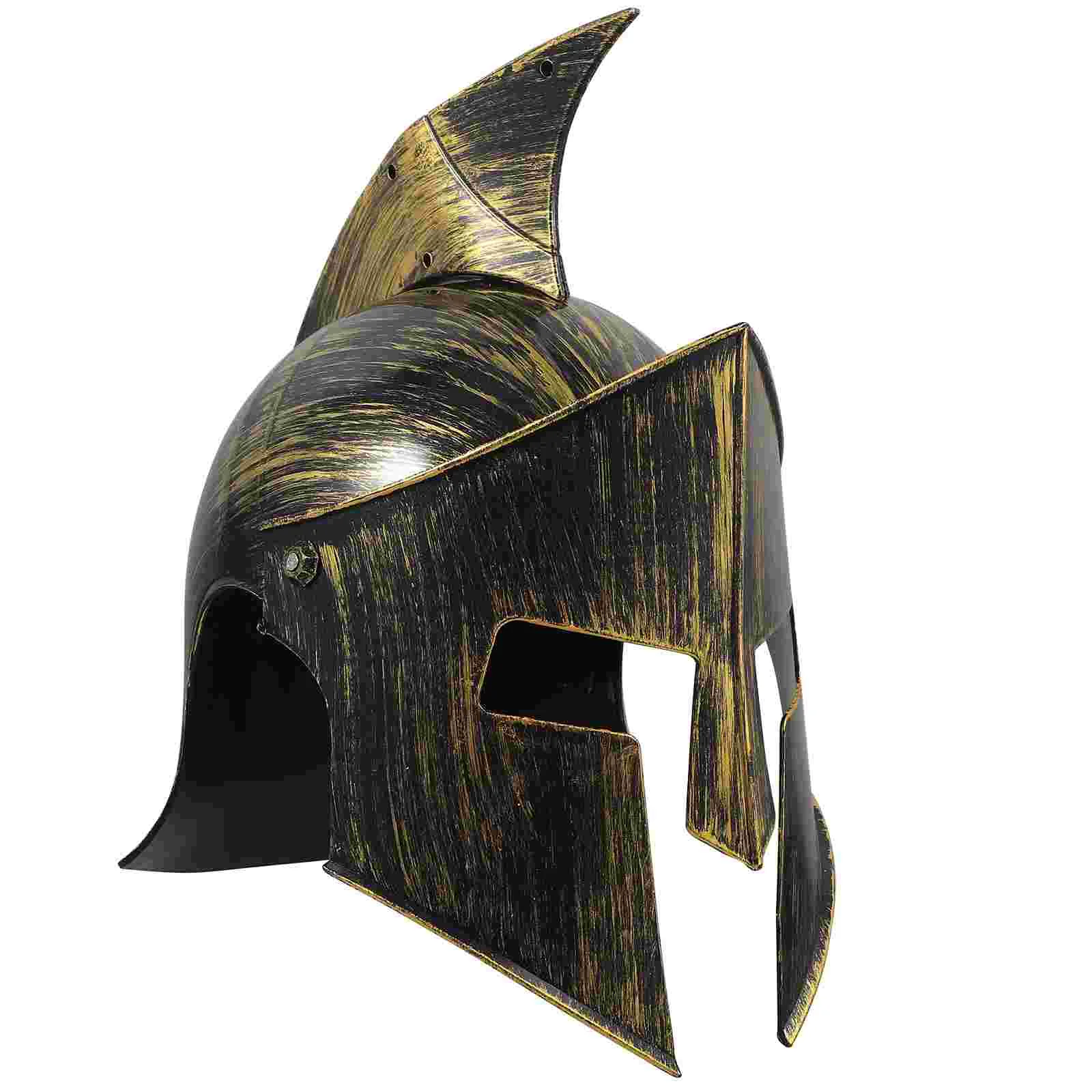 Ancient Roman Warrior Hat Adults Soldier Costume Men Viking Middle Ages Plastic Cosplay