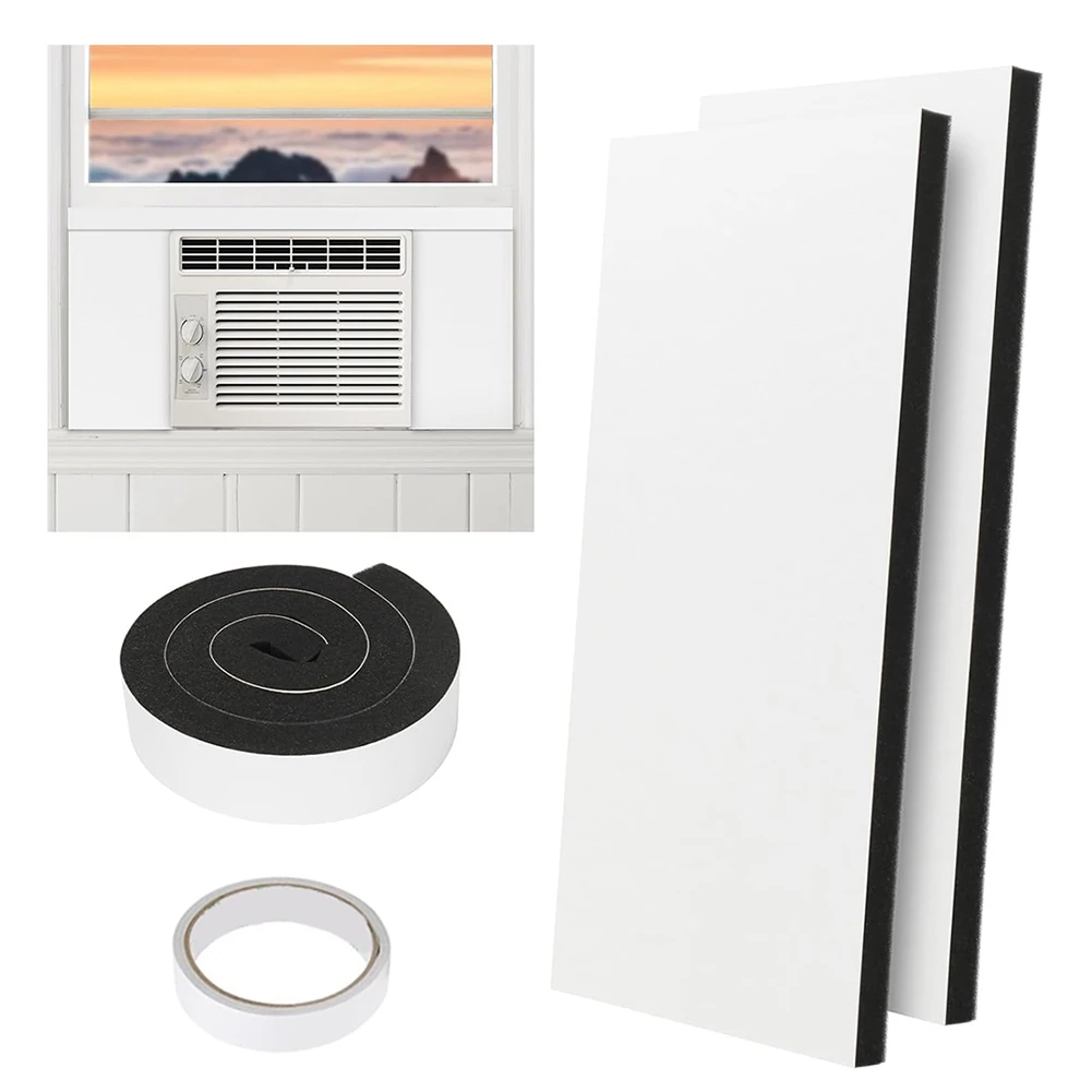 1set Mobile Air Conditioner Window Sealing Panel Foam Insulation Kit For Summer Use Quick Installation