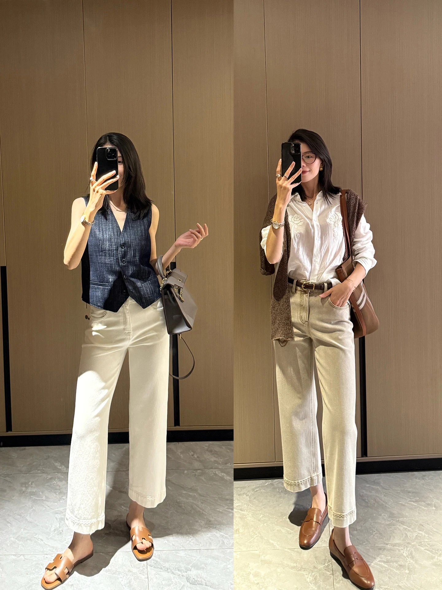 

Slimming High Waist Straight Leg Denim Jeans Women's Spring Four Directional Elastic Breadstick Pants Casual Style Pure Color