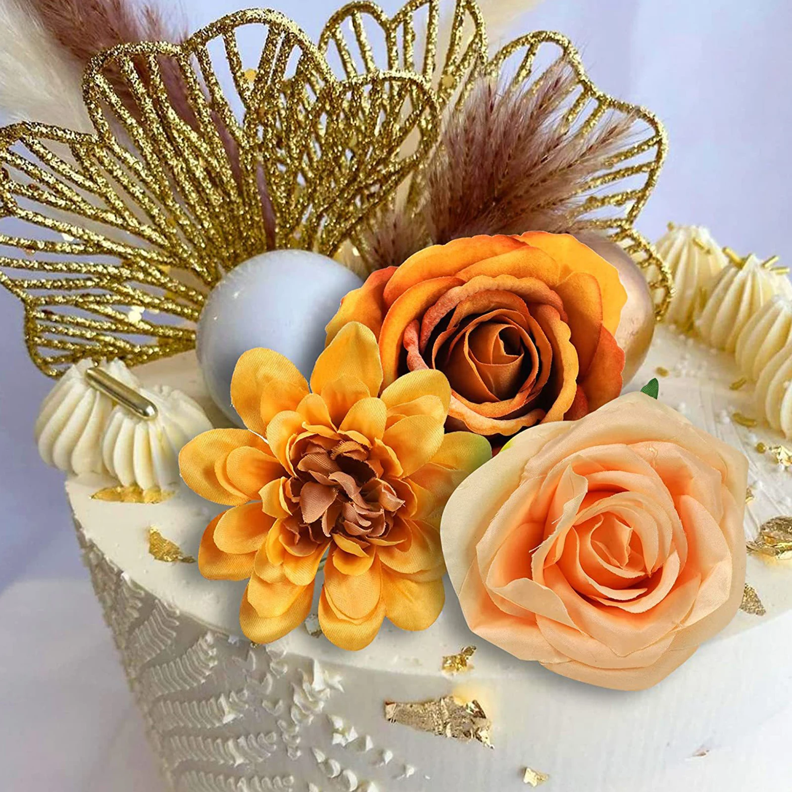 

Gold Palm Decorations Plastic Birthday Party Wedding Bohemia Theme Birthday Cake naments naments Cake Accessories