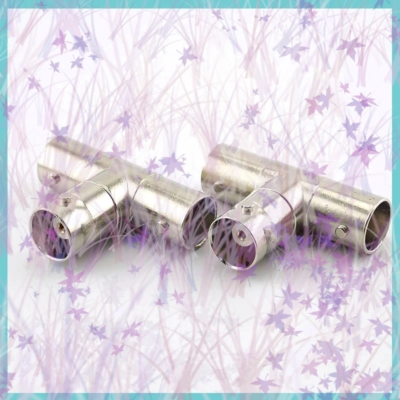 1/2/5pcs BNC 3 Female Adapter Connector Coaxial T-type Adapter Coupler Splitter Plug for Monitoring Video CCTV Camera C4