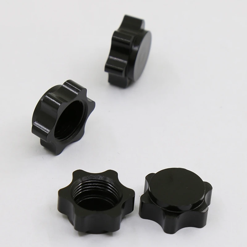 

Практичная 4 шт. алюминиевая крышка ступицы колеса, противопыльная крышка, шестигранная гайка 17 мм для радиоуправляемого автомобиля 1/8, черный