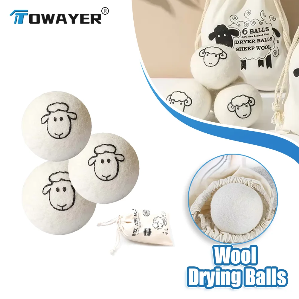 Drying Balls for Laundry Antistatic Anti-tangle Wool Balls Reusable Washing Machine Parts Suitable for Washing Clothes