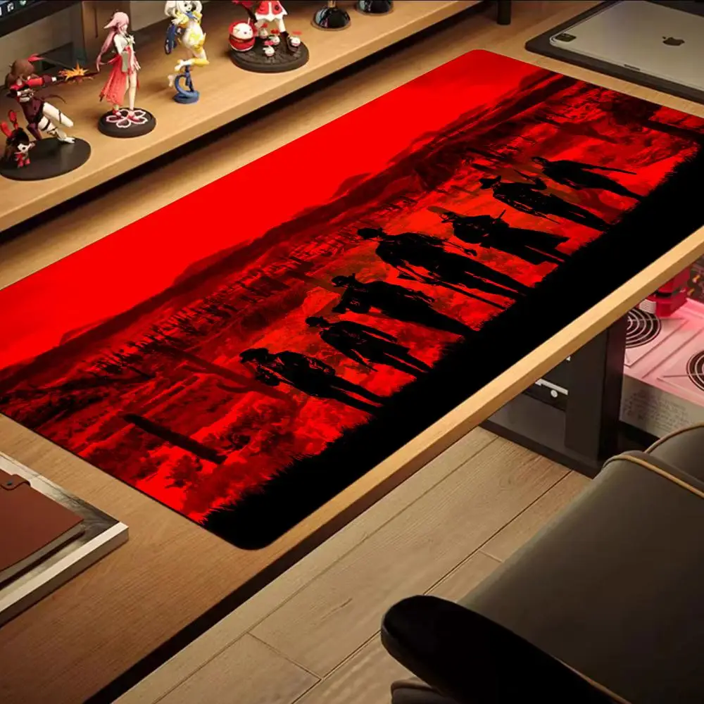 MouseMat Gamer XXL 2024 latest PC Desk Red Dead Redemption 2 Rubber Anti-slip Mouse Pad Gaming Abstract Large 1200x600mm