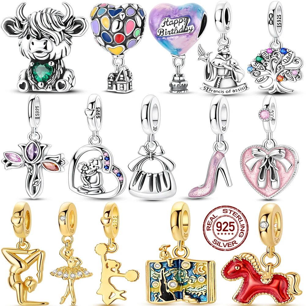 

Оригинальные подвески-шармы из стерлингового серебра 925 пробы: воздушный шар, книга, звезда, луна, ночь. Подходят для оригинальных браслетов и ожерелий. Идеальный подарок для создания украшений своими руками.