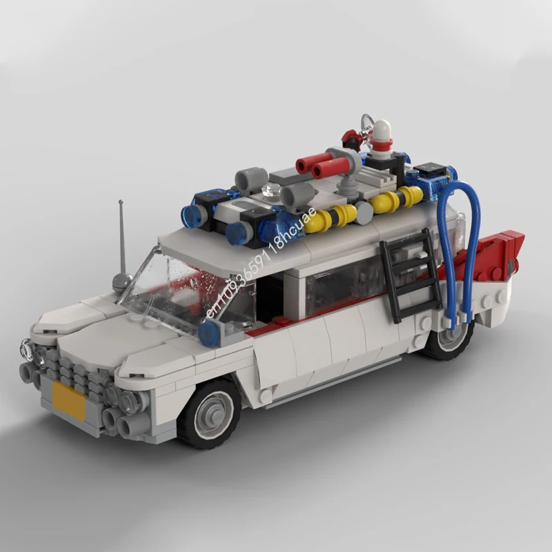 

483 шт. MOC Summerville Ecto-1 Ghostbusterser, строительные блоки, рождественский подарок, забавные и образовательные DIY, идеально подходят для молодых учащихся