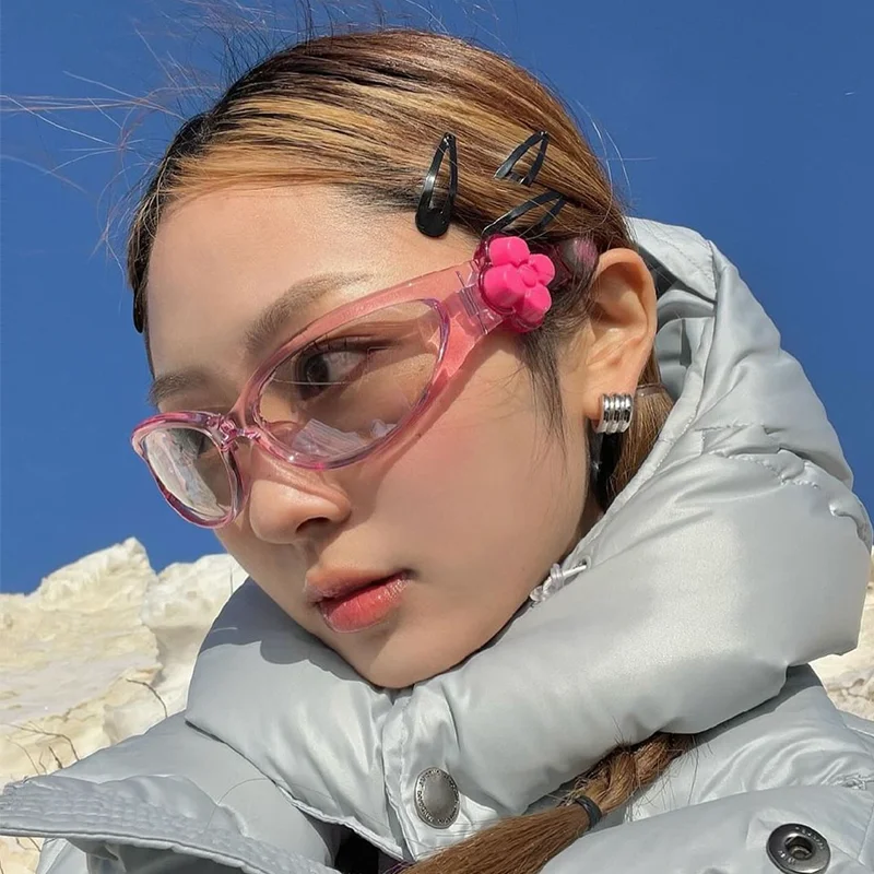 

High-quality GM Sunglasses Women Men Oversized Y2K Trendy Wrap Around Sunglasses Punk Goggles Sports Sun Glass Shades GM Eyewear