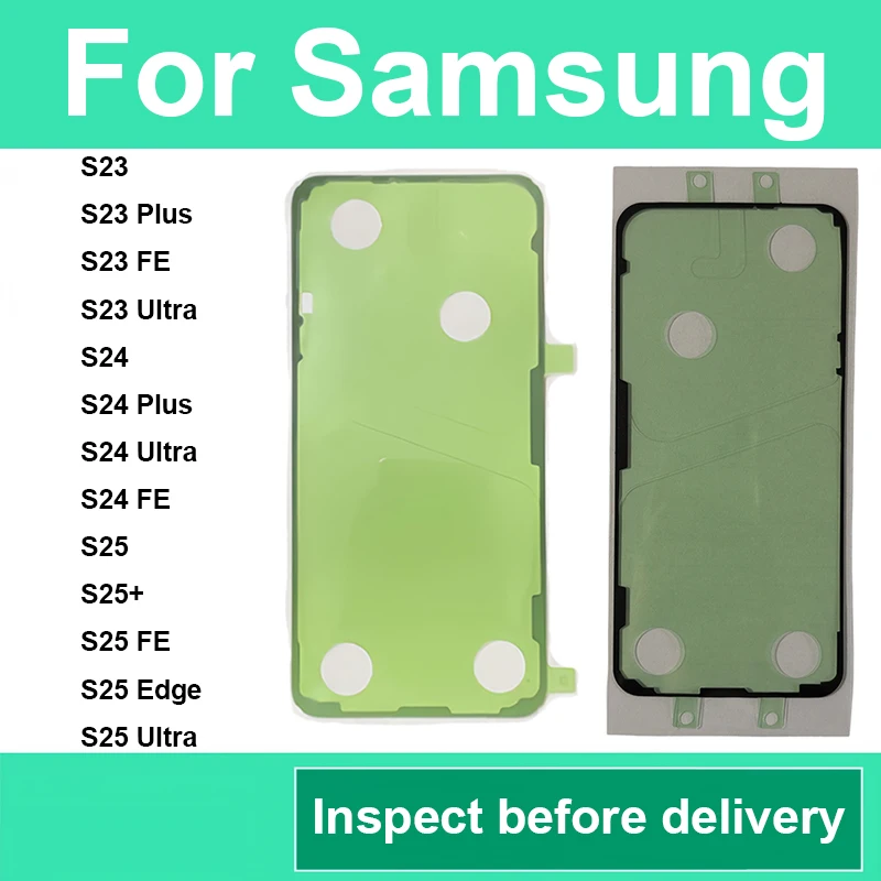 Für Samsung Galaxy S23 S24 S25 Plus Ultra FE Edge Rückseitiger Akku-Aufkleber Klebstoff Wasserdichtes Gehäuse-Abdeckband Reparaturteile