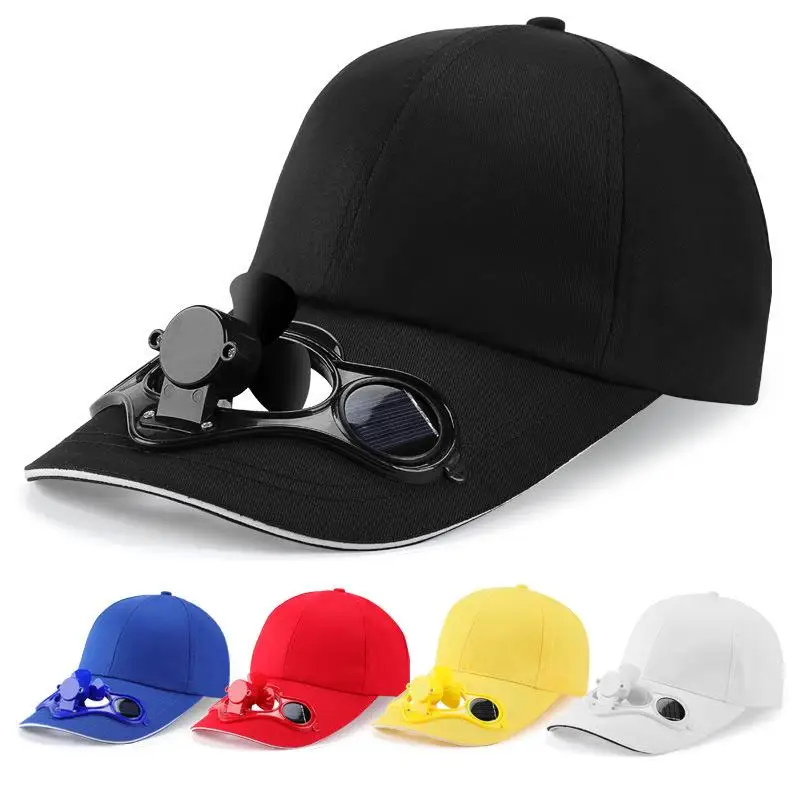 Solar Fan Hat For Men Women - Sun Protection Summer Cooling Cap With USB Rechargeable Fan, UV Sunshield, Adjustable & Breathabl