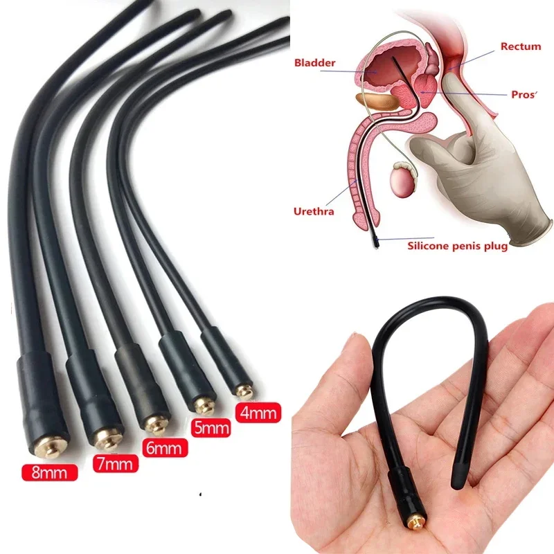 Electric Shock Accessories Urethral Catheter Sounding Plug Dilator Electro Stimulate Penis Plug Horse Eye Stick Sex Toy For Men