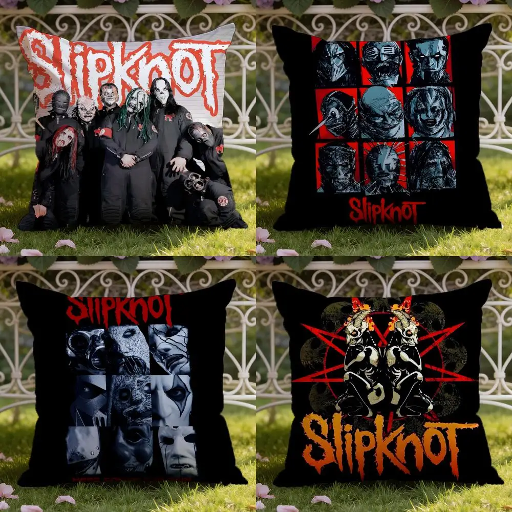 Band S-Slipknot Kissenbezug für Zuhause und Auto, Dual-Scene-Kissenbezug: Wendebar für Premium-Komfort