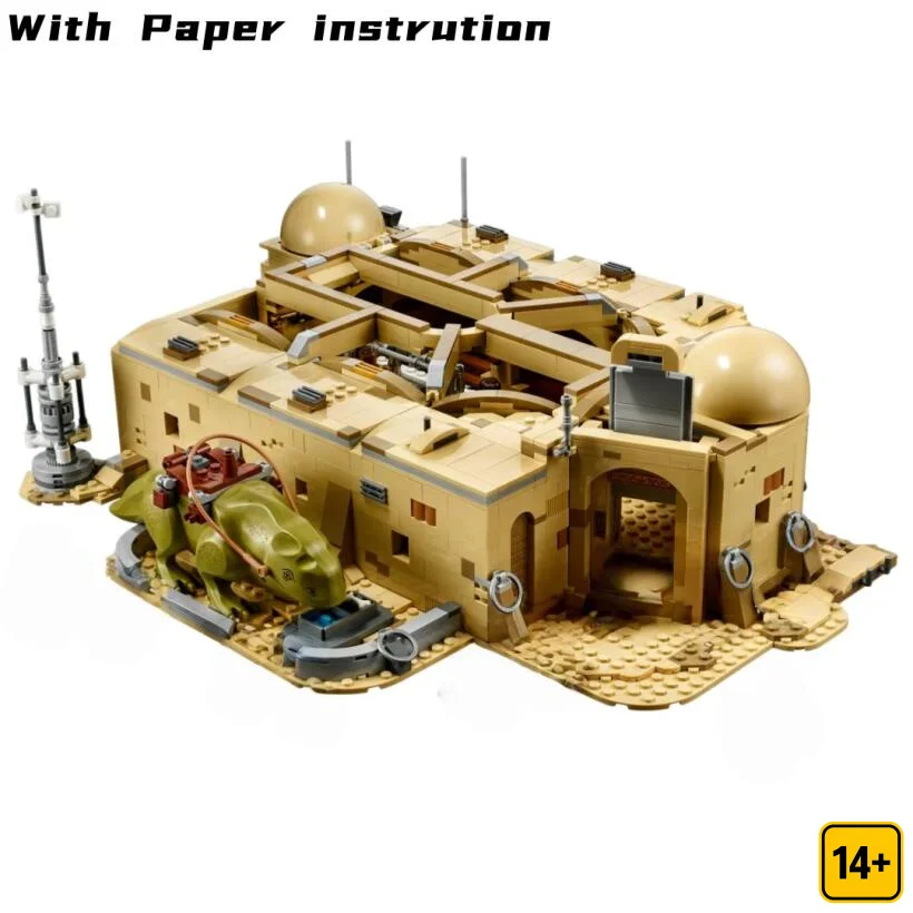 NEW Cheapest The City Mos Eisley Cantina Bricks Building Blocks 3187pcs Space War Spaceport Model Birthday Gifts for  Adult Toys