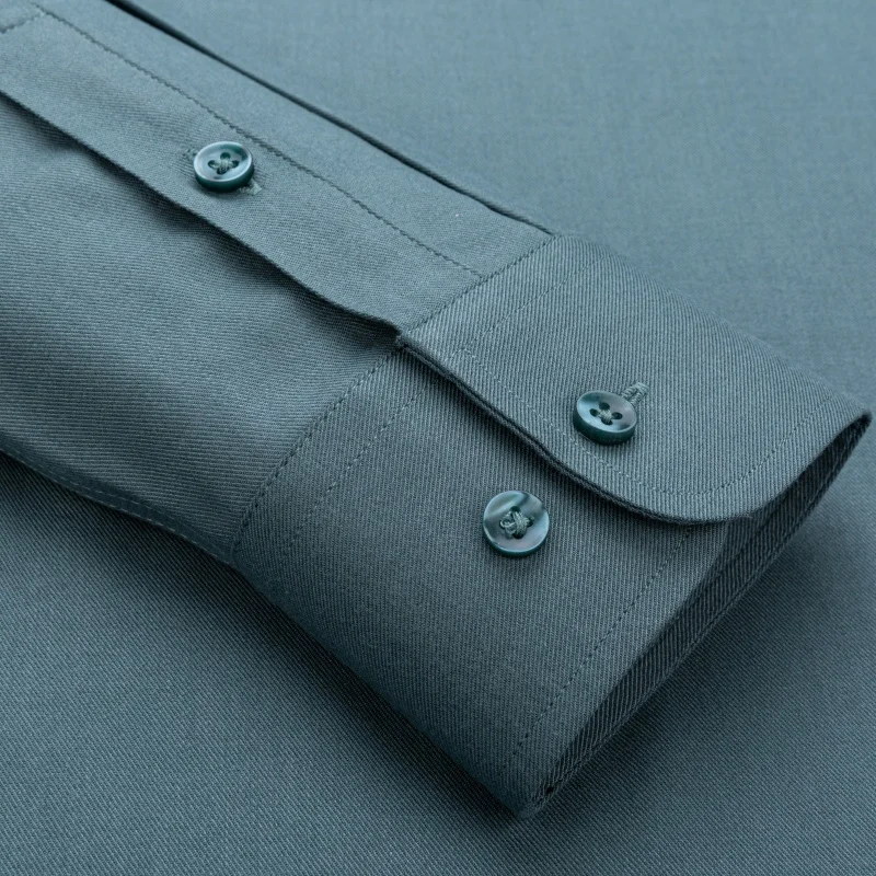 5XL New Style No Trace Men's Long Sleeve Bamboo fiber Easy Care Youth Office Wear Work White Shirts Men Long Sleeve Slim Fit