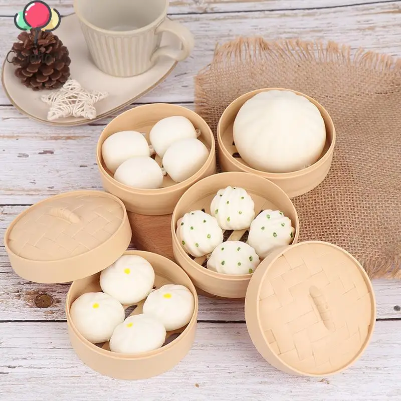 1Set Steamer Of Steamed Stuffed Bun Fidget Sensory Toy Autism Special Needs Stress Reliever Stress Soft Relieve Toy