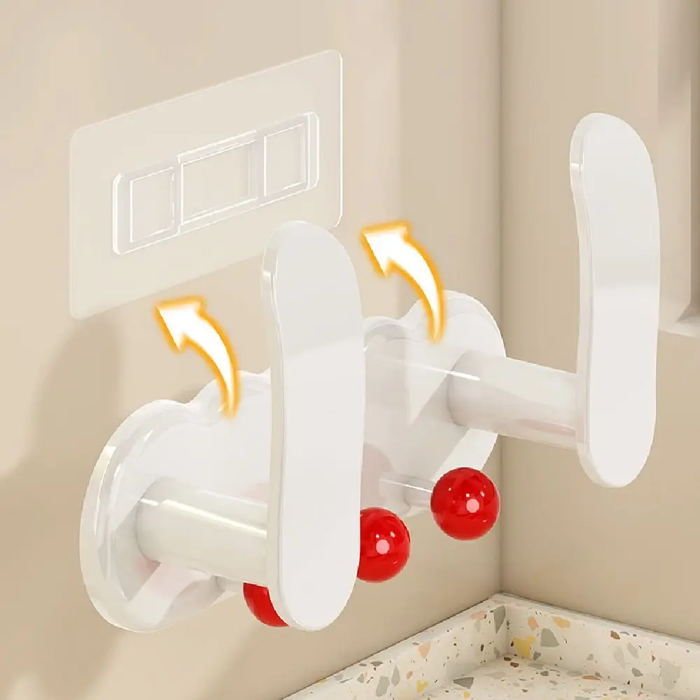 

Rotatable Wall Mount Pot Lids Holder Save Space Simple Pot Lid Storage Rack Tool Storage with 3 Hooks Cabinet Pot Lid Organizer