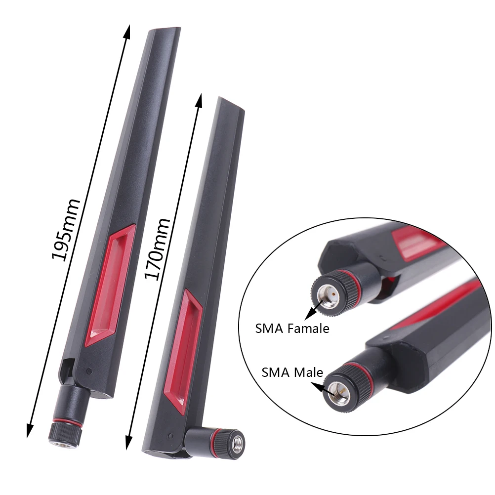 1 pz 10dBi SMA maschio RP-SMA maschio Dual Band 2.4G/5GHz antenne WiFi ad alto guadagno per ASUS AC88U AC87U amplificatore Booster per scheda M.2