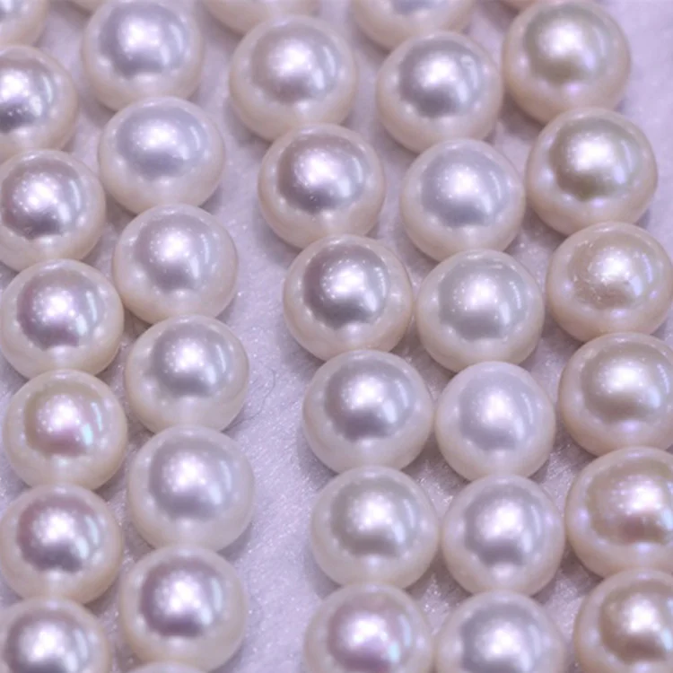 6-7mm Near Round Slight Flaw Semi Finished Necklace Strand Wholesale Freshwater Pearls Strand