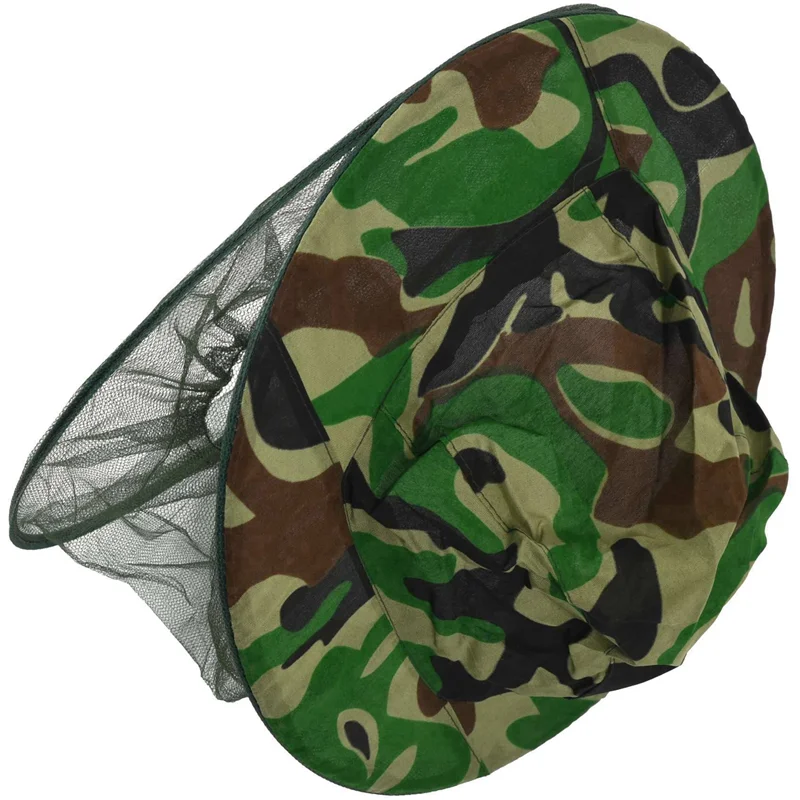 Kapelusz pszczelarski z kamuflażem 4X, maska na twarz pszczelarska
