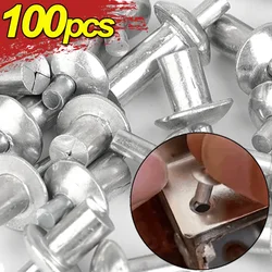 10/100PCS In Lega di Alluminio Martello Drive Rivetti toccando Viti di Espansione Testa Penetrante Cabinet Chiodi di Fissaggio Accessori Per Mobili