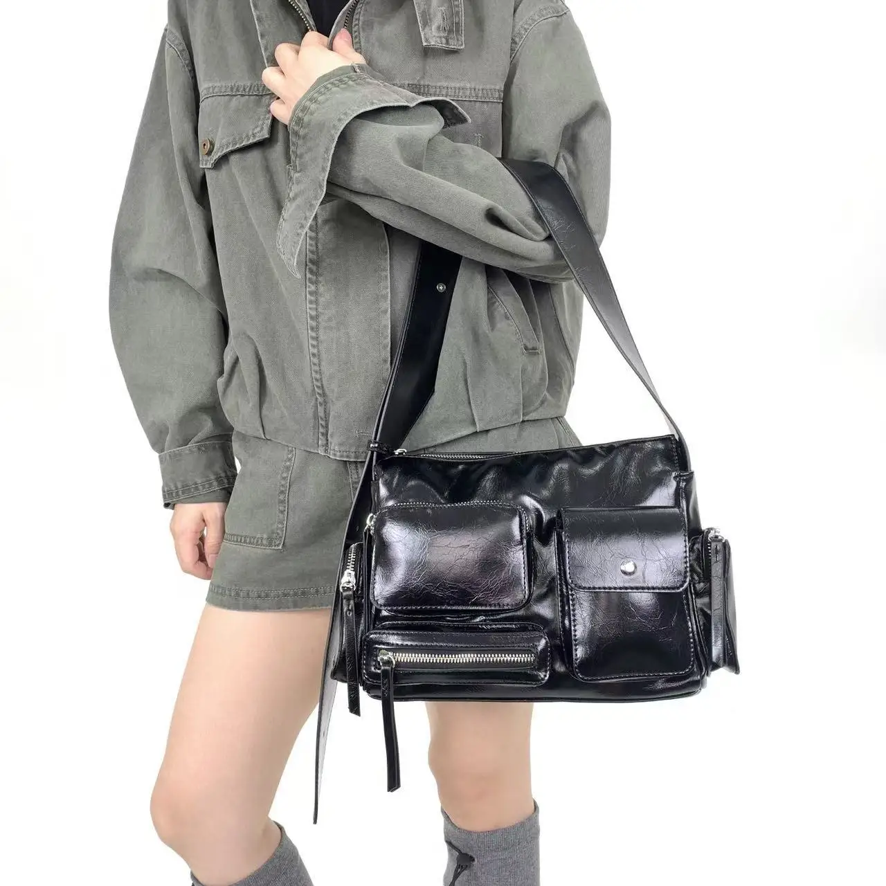 

Retro Ladies Shoulder Bags Underarm Bags Leather Vintage Fashion Trendy 2025 New Womens Purses And Handbags Luxury Brand Y2k