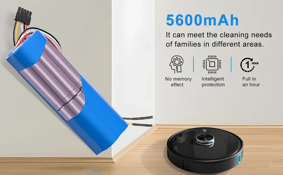 Ersatzakku für Conga 4090 von Cecotec, passend für CONGA 4490, 4590, 4690, 6500 mAh, 14,4 V, Zubehör und Ersatzteile für Saugroboter. – Detail 3