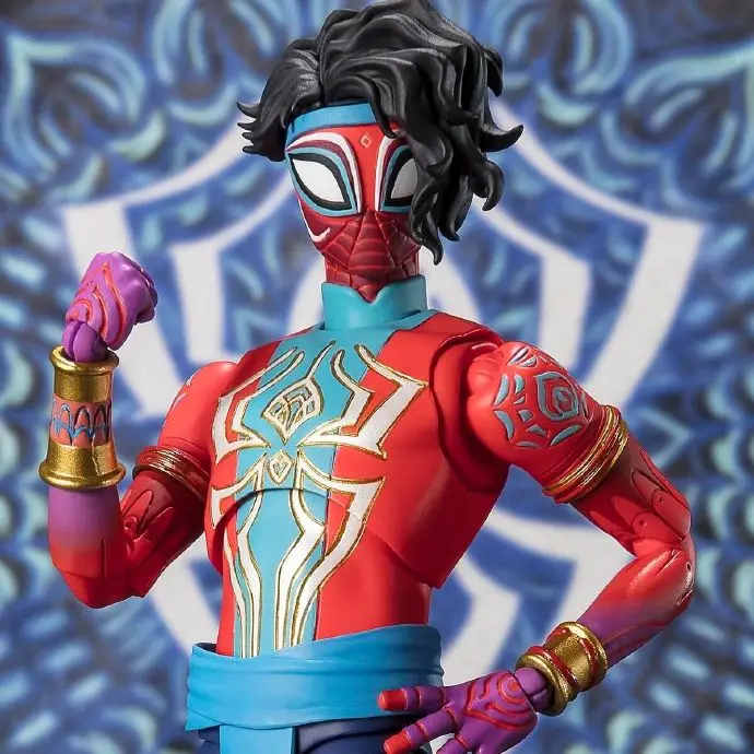 Original Bandai S.H.Figuarts SHF Spider-Man India Pavitr Prabhakar Anime Figure Punk Spider Man: Across The Spider Verse Toy