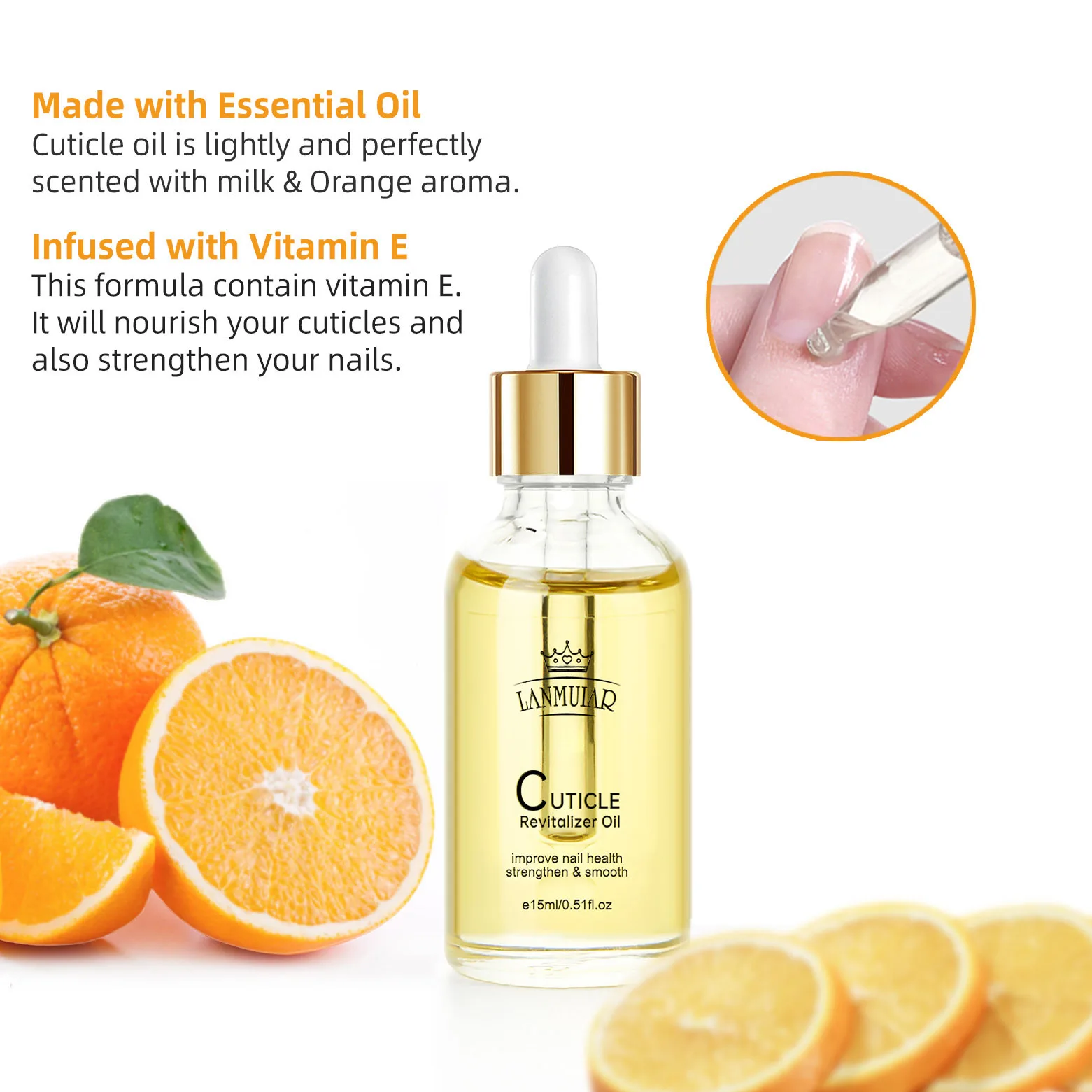 Cuticle Essense Nutritious Fruit Vitamin E Essence Oil for Nails and Hand and Feet Care and Treatment