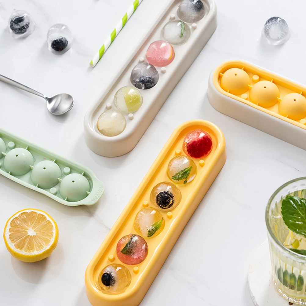 

Leak-free Round Cube Mold Ball Shaped Ice Maker Tray Fridge Ice Mold for Whiskey Soda Beverage Home Use No